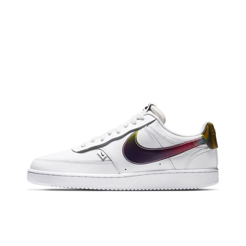 Nike Court Vision Low Premium 'White Rainbow Swoosh'-0
