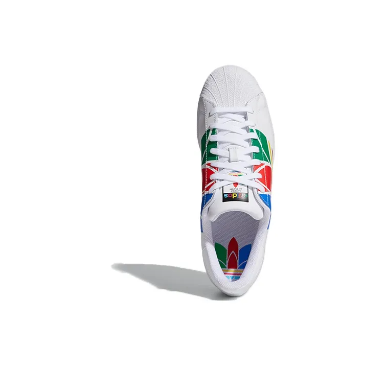 Adidas Superstar Pure 'Colorful Trefoil Cloud White'-4