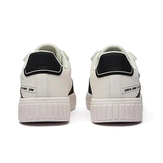 Erke War Song Anti Slip Wear Resistant Low Top Skateboard Shoes Men's White Black-3