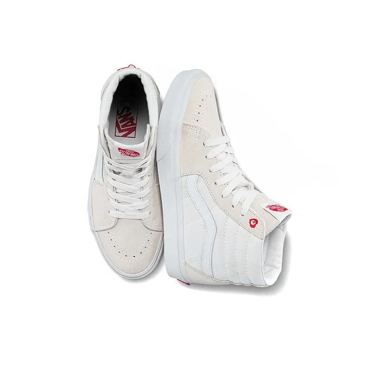 Vans Unisex SK8 Hi High Top Sneakers Grey/White-3