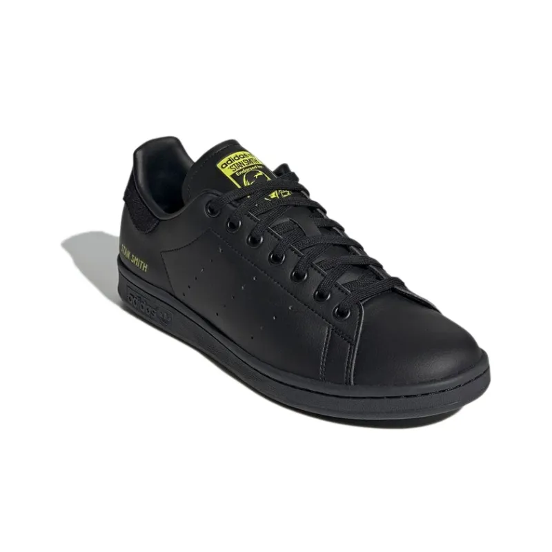 Adidas Stan Smith Black Semi Solar Yellow-2