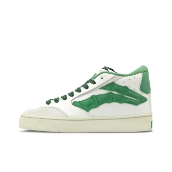 1807 X LINING Do Not Enter The River Skateboard Shoes Women's Mid Top White/Green