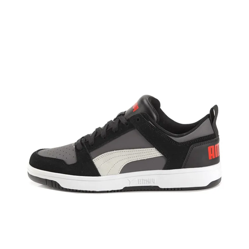 PUMA Rebound Layup Skateboard Shoes Men Low-Top Gray/Black-0