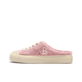 MLB Playball Mule Cushioning Lightweight Low Top Skateboard Shoes Unisex Pink White