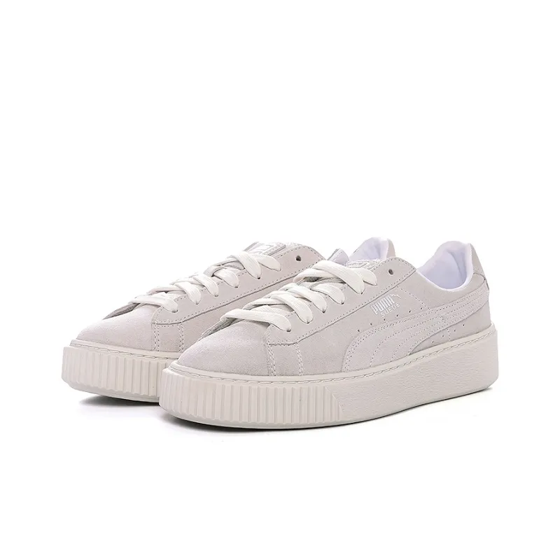 PUMA Suede Platform Gray Women's-2