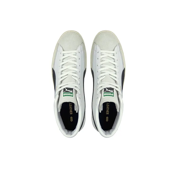 PUMA Basket Vintage Mid White Black Team Gold-2