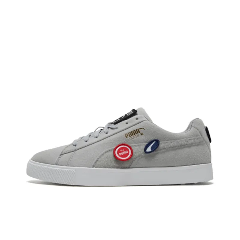 PUMA Suede G Patch Le Retro Low Tops Casual Skateboarding Shoes Unisex Gray-0