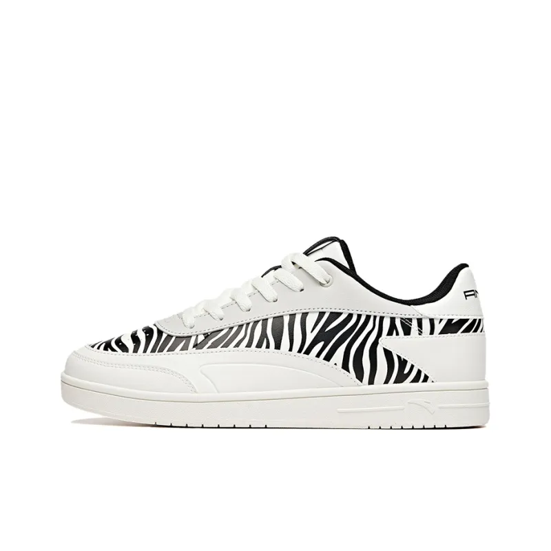 ANTA Skateboard Shoes Men Low Top Ivory White/Shade 1 Gray/Black-0
