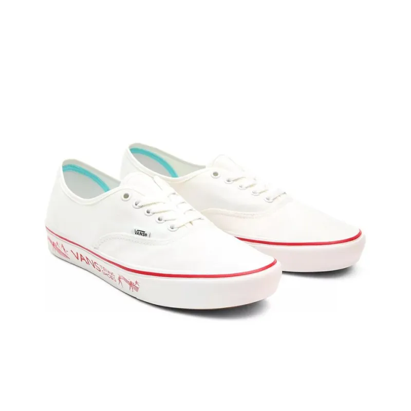 Authentic Penn X ComfyCush Vans 'Blanc De Blanc Red'-2