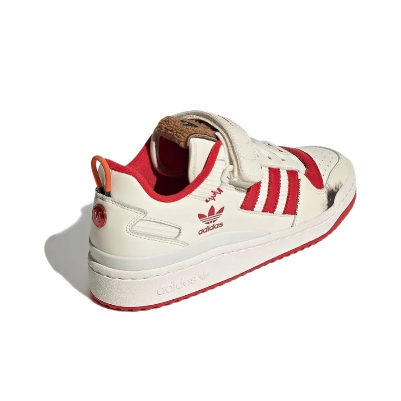 Adidas Originals Forum 84 Low Home Alone Retro Sneakers White/Red Unisex-3