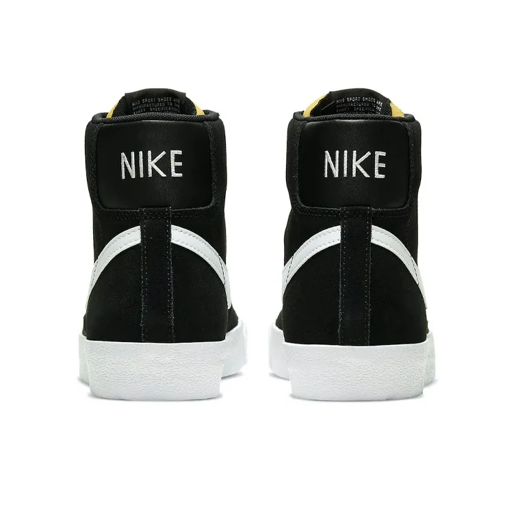Nike Blazer Mid 77 Suede Black White-4