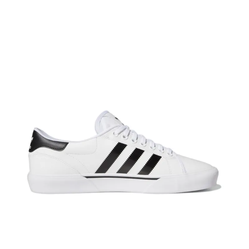Adidas Originals Abaca Wear-Resistant Slip-Resistant Low-Top Skateboard Shoes Men's White Black-1