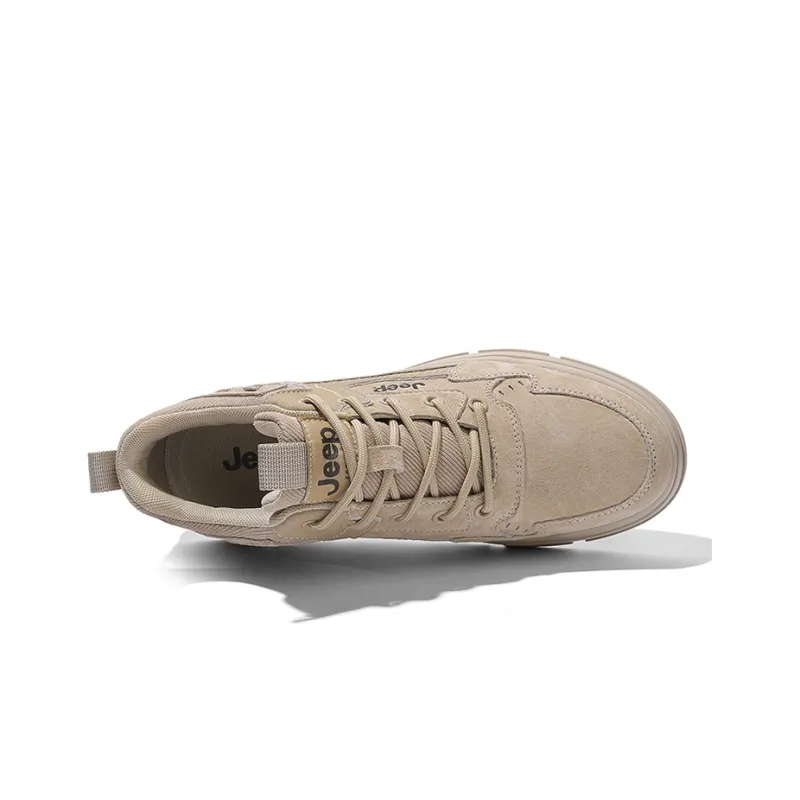 Jeep Skateboard Shoes Men Low Top Earth Yellow-3