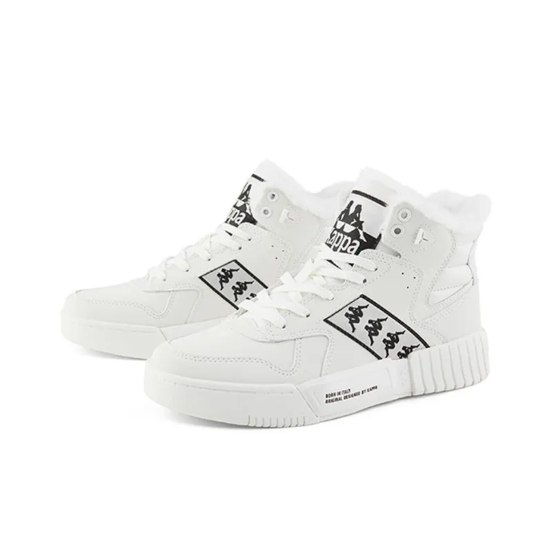 Kappa BANDA Coverage Thermal Slip Resistant High Top Skateboard Shoes Unisex White-2