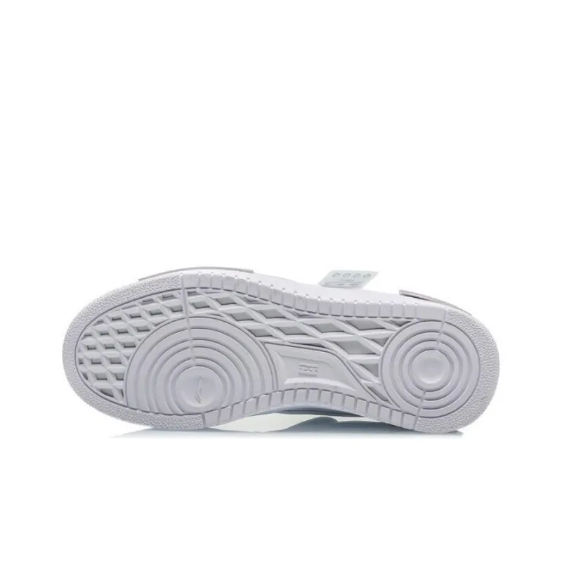 LiNing CF Deconstruction Anti Slip Wear Resistant Low Top Skateboard Shoes Men's White Black Red-5
