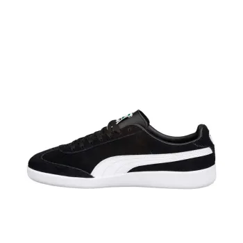 PUMA Suede Madrid Perforated Lightweight And Breathable Low-Top Skateboard Shoes Men's Black