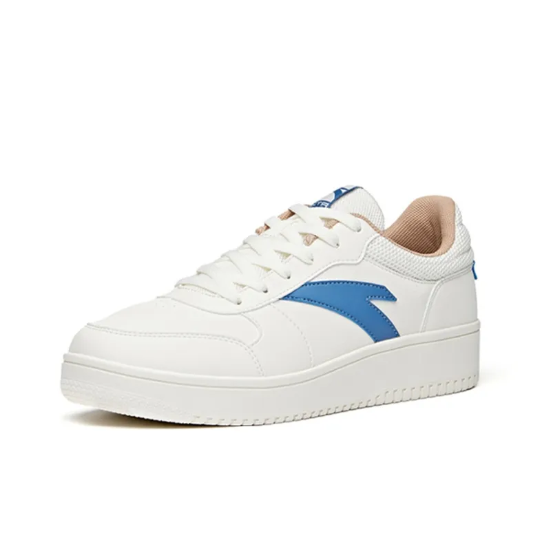 Anta Slip Resistant Cushioning Wear Resistant Lightweight Low Top Skateboard Shoes Men's White Blue-2