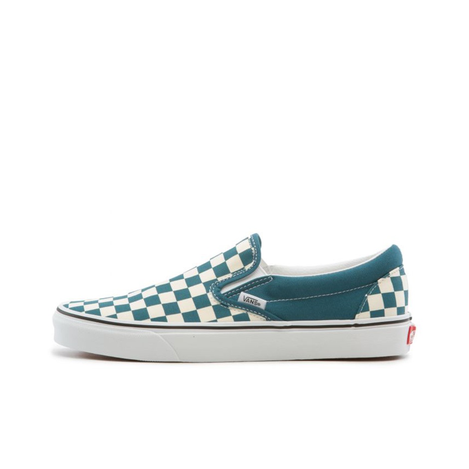 Slip On Classic Vans Checkerboard Blue Coral POIZON