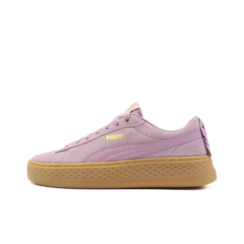 PUMA Smash Skateboard Shoes Women's Low-Top Purple Pink