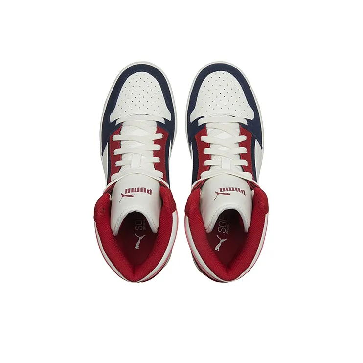 PUMA Rebound Sd Dark Blue/White/Red Mid Casual Board Shoes-3