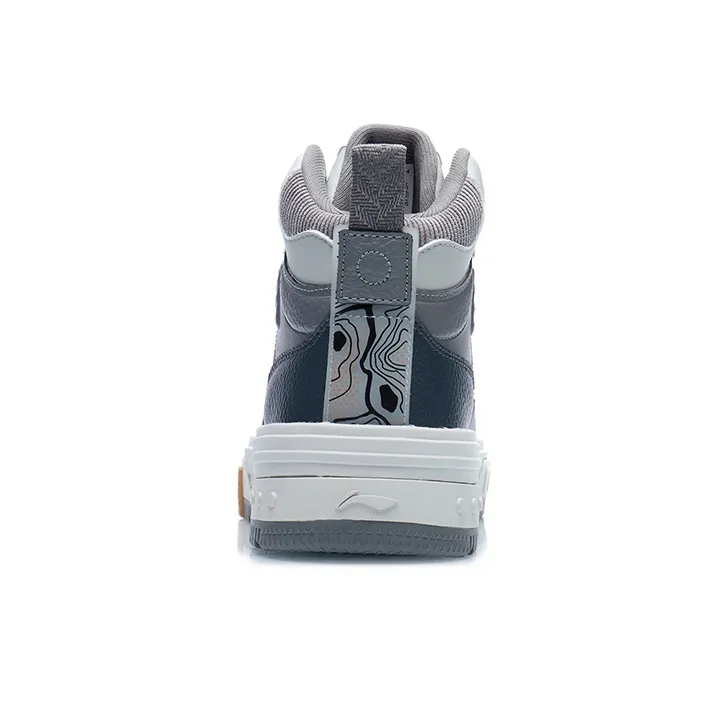 LiNing The Domain Line Territory Travel High Top Skateboard Shoes Men's Gray-3