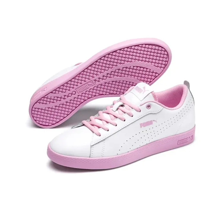 PUMA Smash V2 Perf White/Pink Women's-2