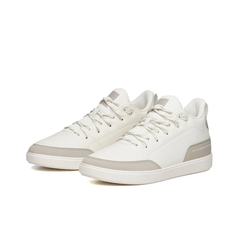 Anta Abrasion-Resistant Slip-Resistant Low-Top Skateboard Shoes Men's Ivory White-1