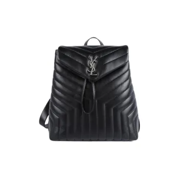 SAINT LAURENT Calfskin Backpack Women's Black