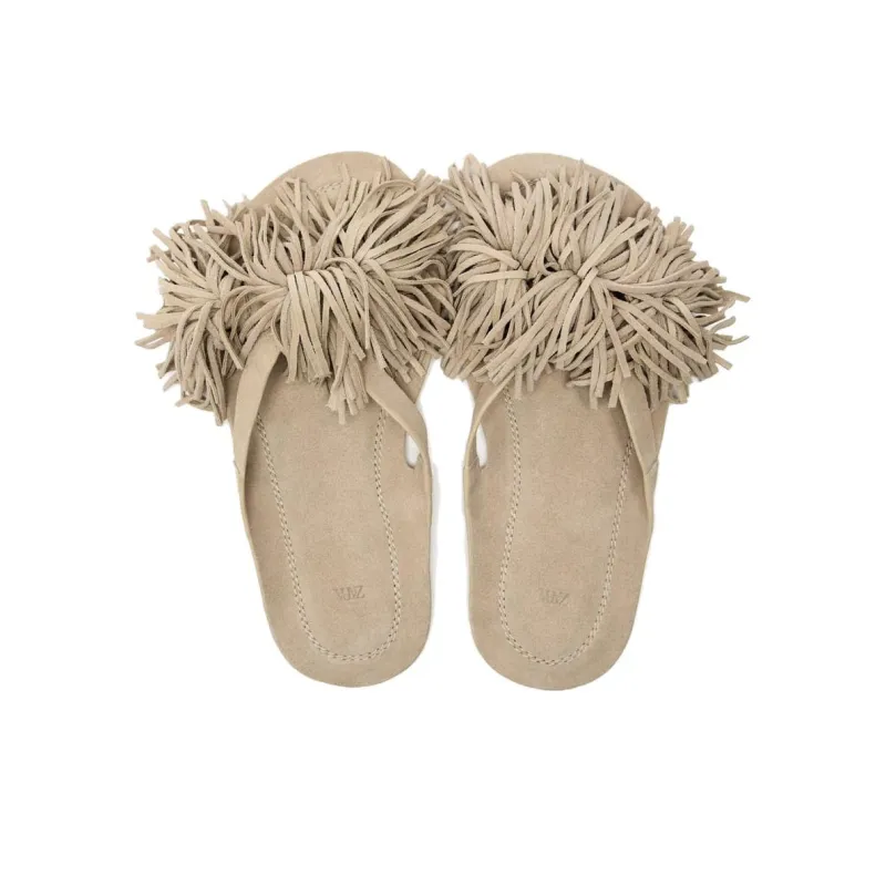 ZARA Quiet Flip Flops Women's Umber-3