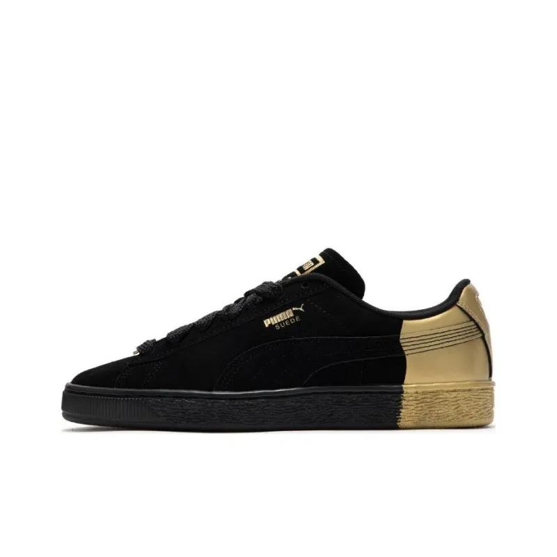 Puma Suede Black Gold Metallic-0