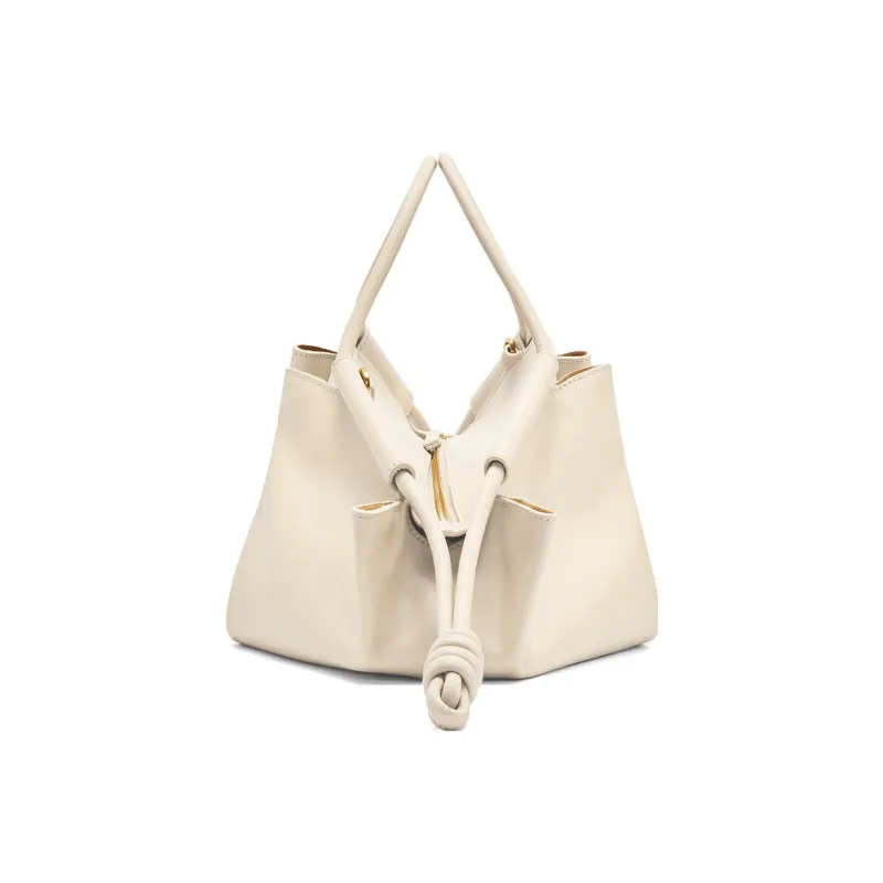 LOEWE Shiny Nappa Cow Leather Dumpling Bag Shoulder Bag Crossbody Bag Handbag Regular Women's Ivory White-3