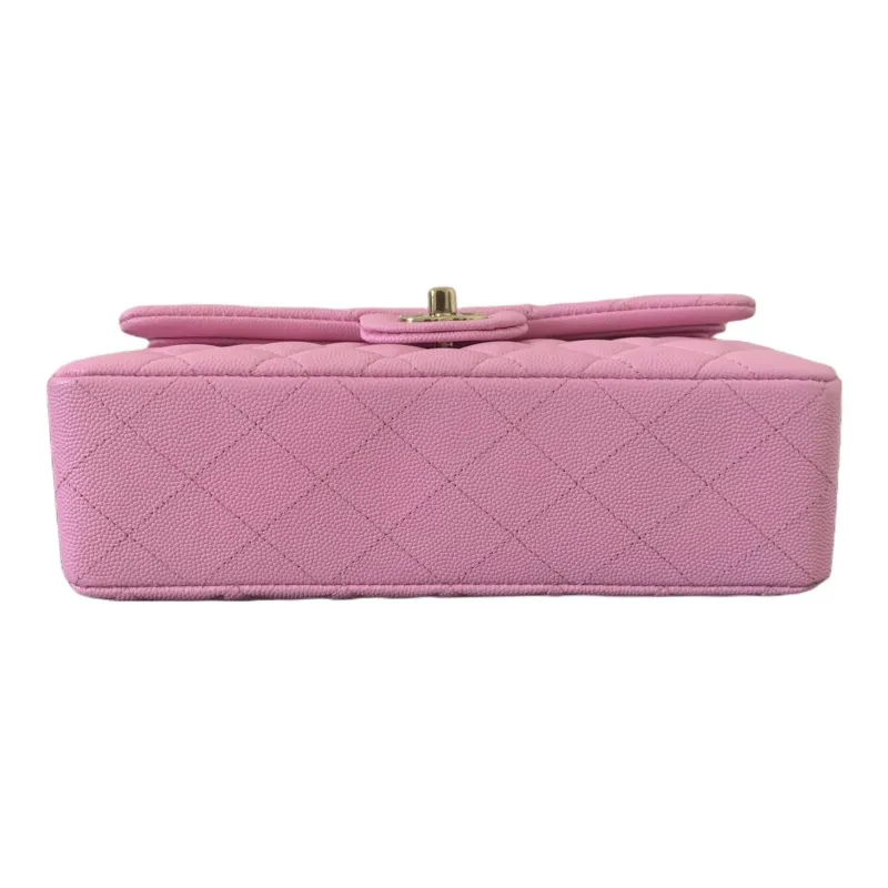 CHANEL Classic Flap CF Calfskin Flap Bag, Shoulder Bag, Crossbody Bag Trumpets Women's Pink-2
