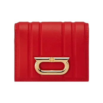 FERRAGAMO Cow Leather Wallet Small Size Women's Red