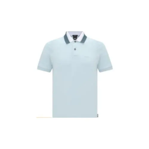 HUGO BOSS Polo Shirts Men Light Blue