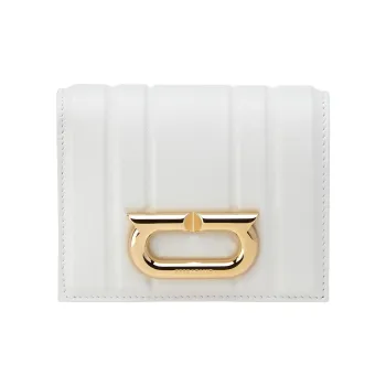 FERRAGAMO Cow Leather Wallet Small Size Women's White