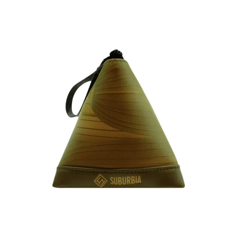 SUBURBIA Microfiber Synthetic Leather Zongzi Bag Handbag Storage Coin Purse Mini Unisex Leaf Color-4