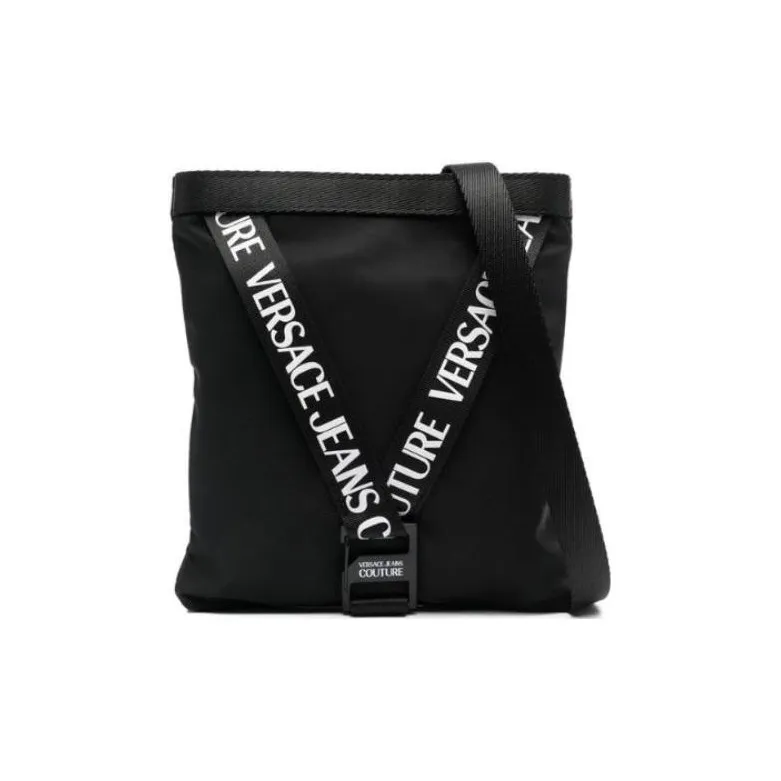 VERSACE JEANS COUTURE Polyamide Messenger Bag, Shoulder Bag, Crossbody Bag Regular Men's Black-0