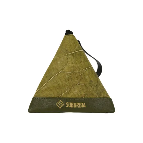 SUBURBIA Microfiber Synthetic Leather Zongzi Bag Handbag Storage Coin Purse Mini Unisex Leaf Color