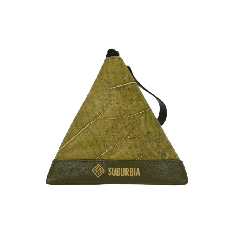 SUBURBIA Microfiber Synthetic Leather Zongzi Bag Handbag Storage Coin Purse Mini Unisex Leaf Color-0