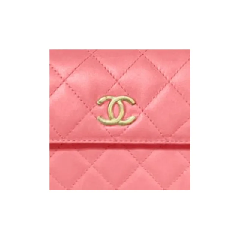 CHANEL Sheepskin Small Square Bag Shoulder Bag, Crossbody Bag Women's Pink-2