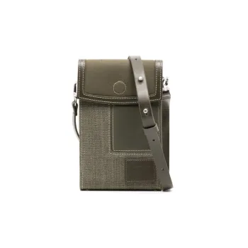 Paul Smith Nylon Cell Phone Pouch Shoulder Bag Crossbody Bag Men's Dark Khaki