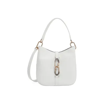 Furla Sirena Collection Cow Leather Bucket Bags Handbags Shoulder Bag Crossbody Bag Small Size Women's White