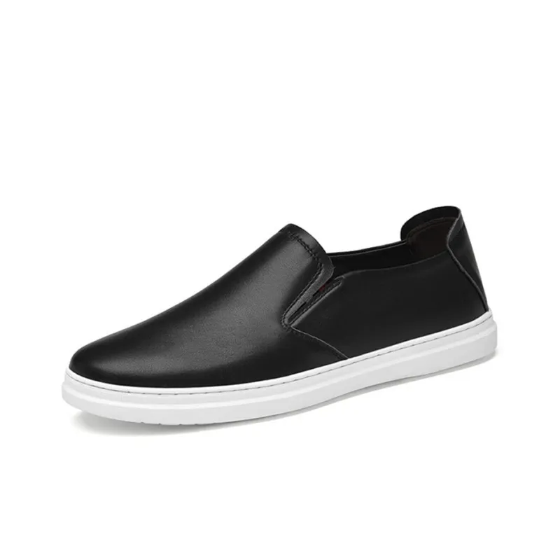 IMLINFEI Loafers Men Low Top Black/White-7
