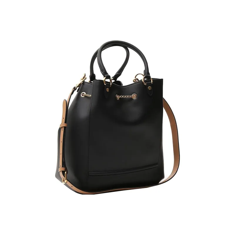 FENDI Leather Bucket Bag, Shoulder Bag, Crossbody Bag, Handbag Women's Black-2