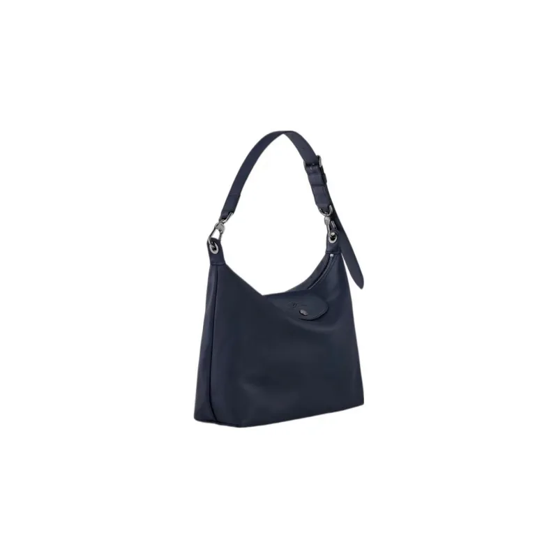 LONGCHAMP Le Pliage Xtra Cow Leather Crescent Underarm Handbag, Shoulder Bag Women's Marine Blue-2