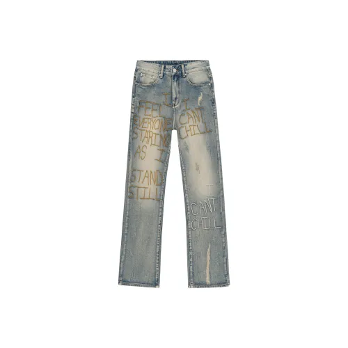 XINYINSU Jeans Unisex Blue