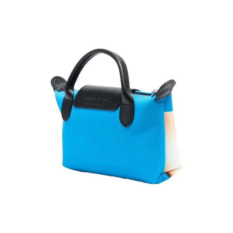 LONGCHAMP ToilerPaper Collaboration Recycled Polyester Canvas Tote Bag Shopping Bag Handbag Regular Women's Blue-1