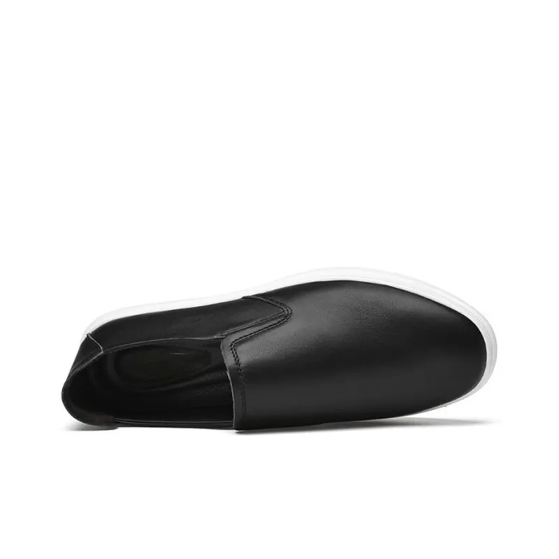 IMLINFEI Loafers Men Low Top Black/White-8