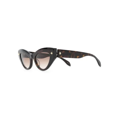 Alexander McQueen Tortoiseshell effect Cat eye Sunglasses