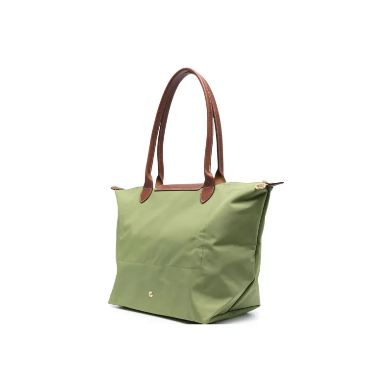 LONGCHAMP Le Pliage Canvas With Leather Dumpling Bag Handbag Shoulder Bag Women's Olive Green-1